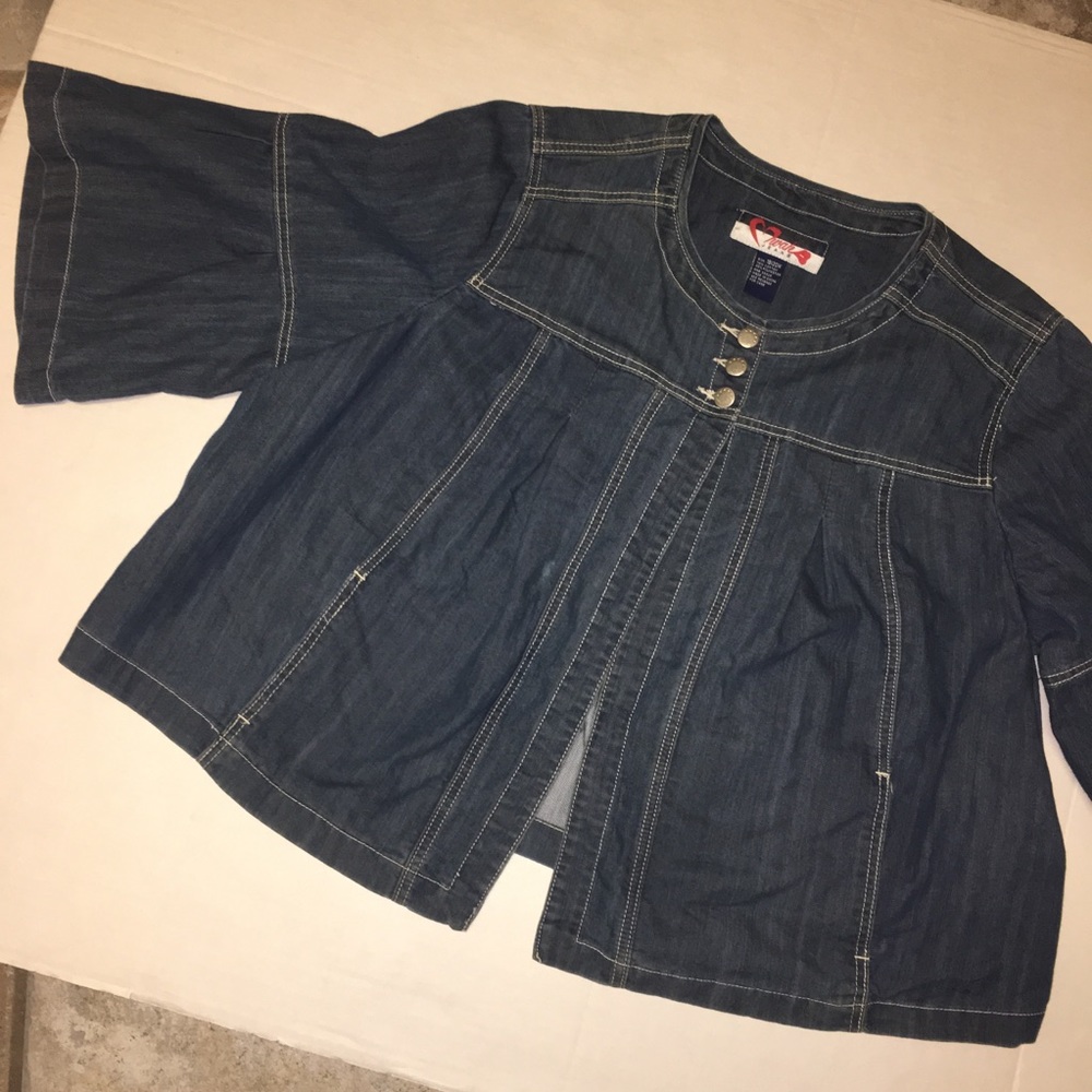 SWAK jeans sz 18/20 denim top bell sleeves